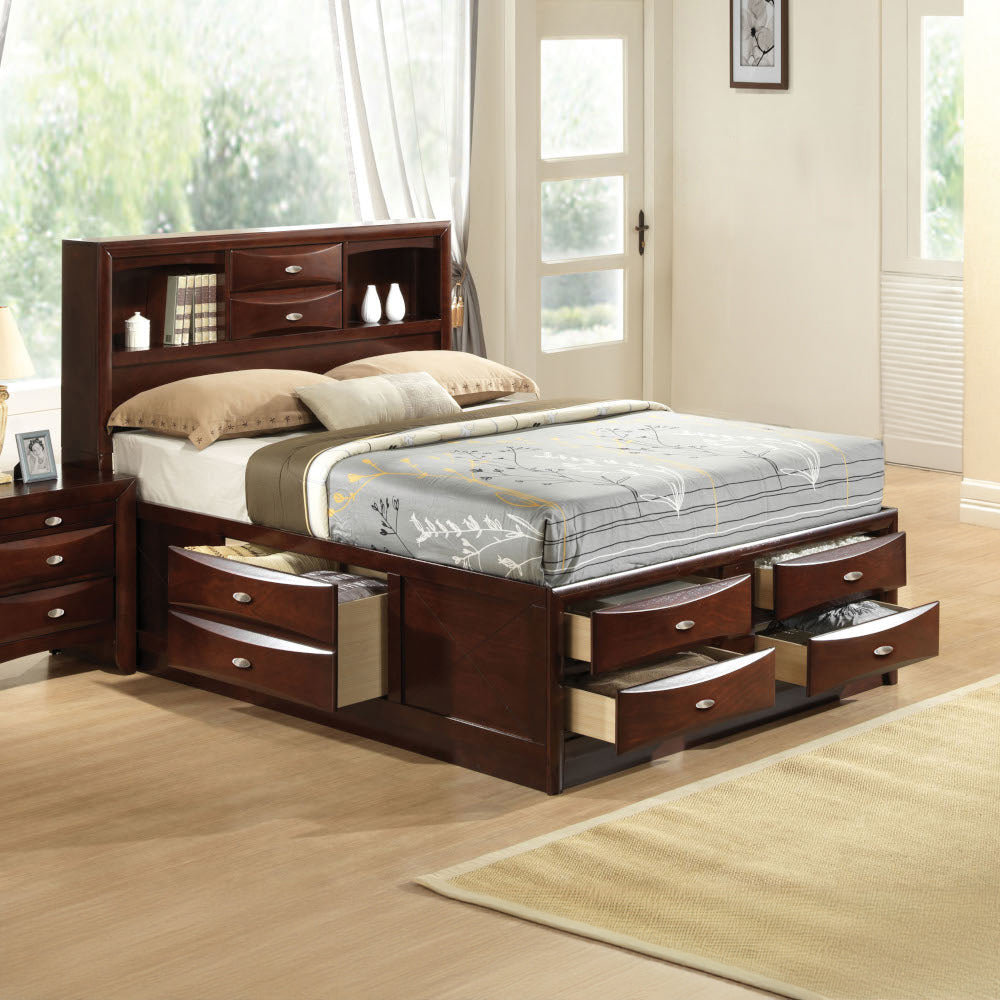 ACME Ireland Espresso Queen Bed with Storage Model 21600Q