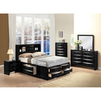 ACME Ireland Black Queen Bed with Storage Model 21610Q