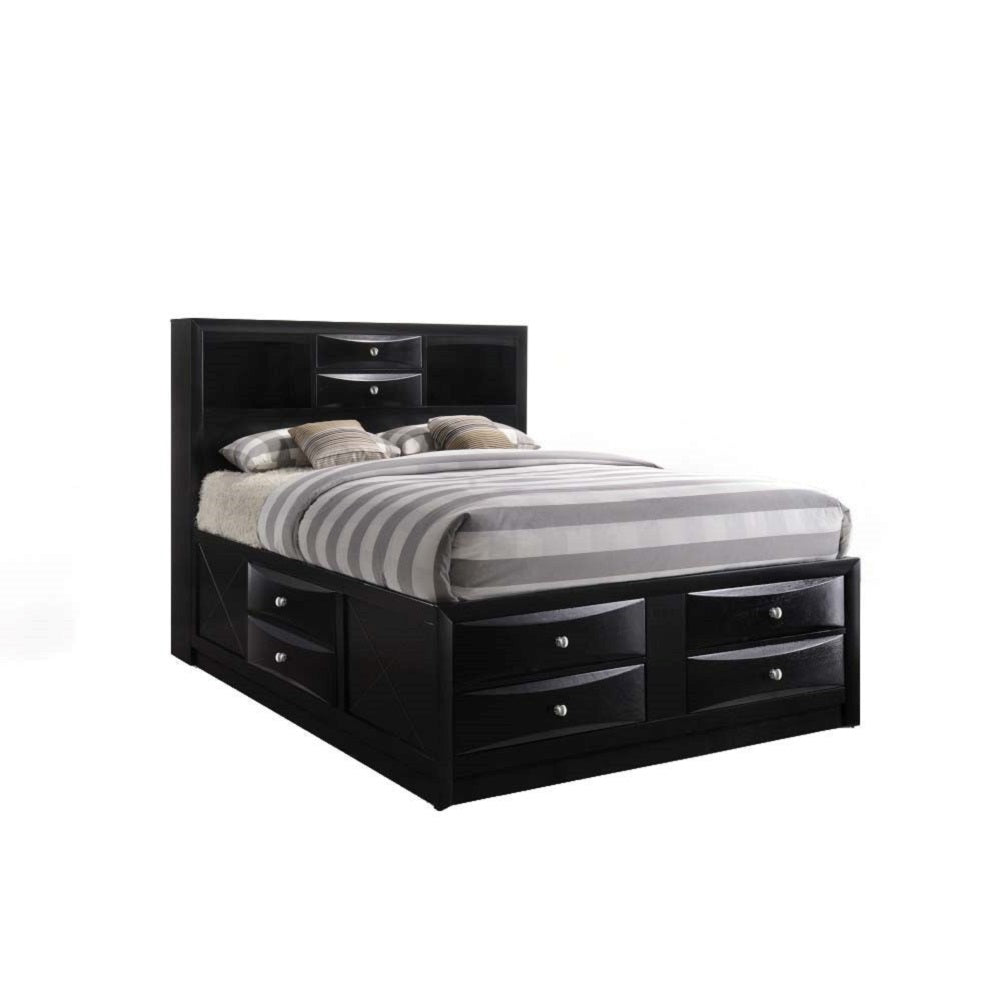 ACME Ireland Black Full Bed with Storage Model 21620F