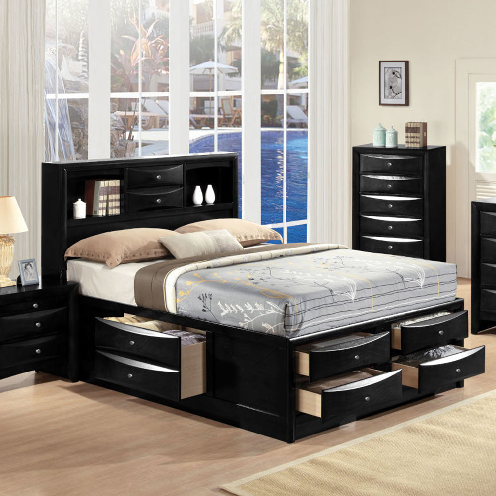 ACME Ireland Black Full Bed with Storage Model 21620F