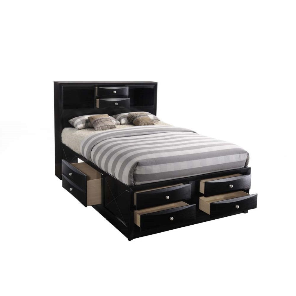 ACME Ireland Black Full Bed with Storage Model 21620F