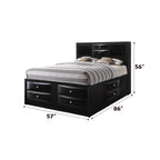 ACME Ireland Black Full Bed with Storage Model 21620F