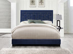 ACME Ishiko III Dark Blue Velvet Eastern King Bed Model 21637EK