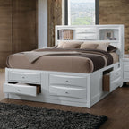 ACME Ireland White Queen Bed with Storage Model 21700Q