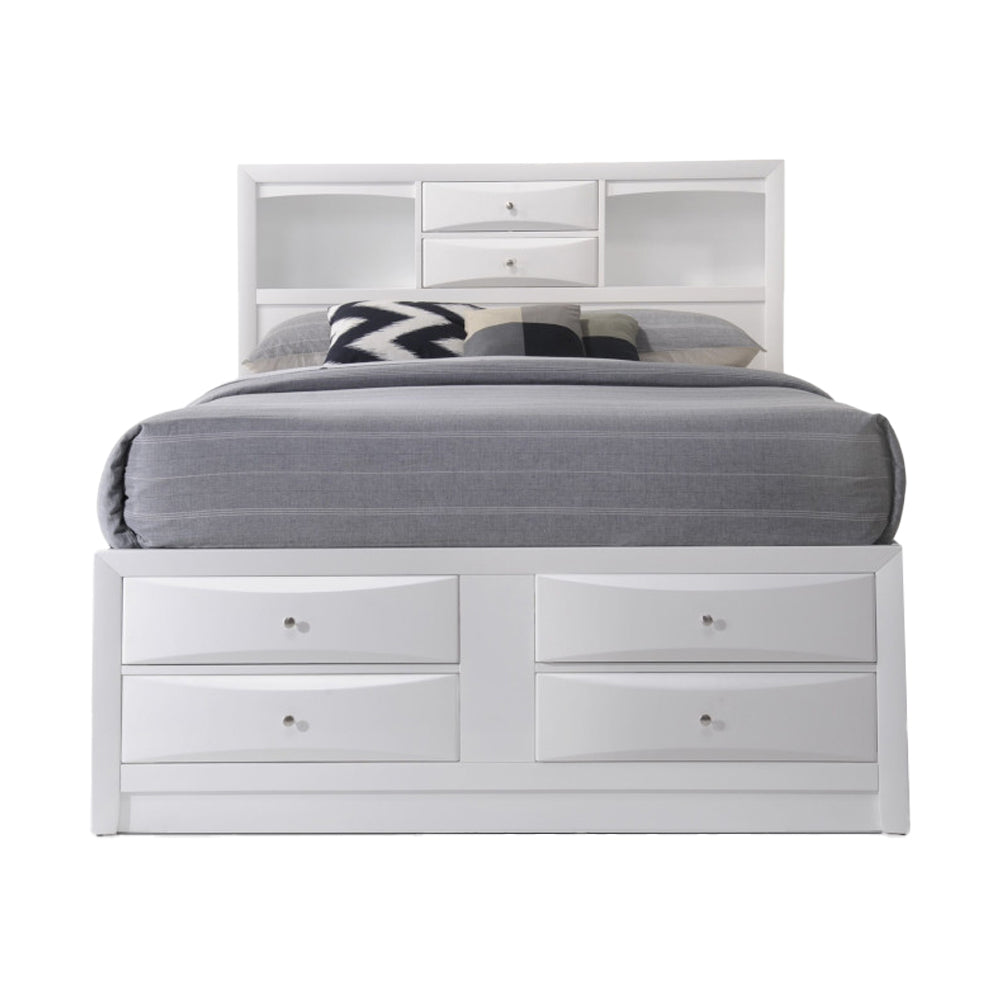 ACME Ireland White Full Bed with Storage Model 21710F