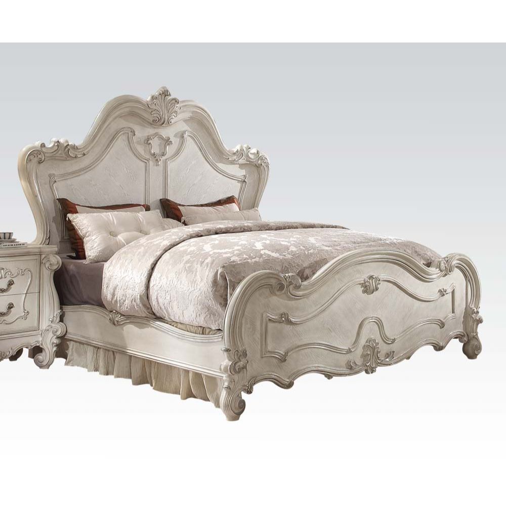 ACME Versailles Bone White Eastern King Bed Model 21757EK