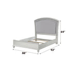ACME Maverick Fabric & Platinum California King Bed Model 21794CK