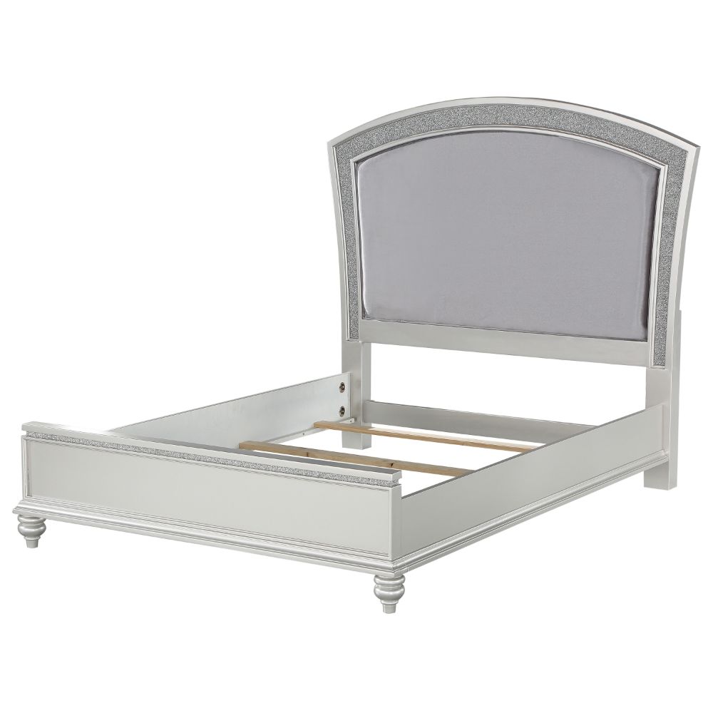 ACME Maverick Fabric & Platinum Eastern King Bed Model 21797EK