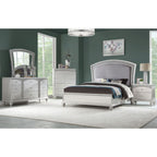 ACME Maverick Fabric & Platinum Queen Bed Model 21800Q