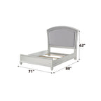 ACME Maverick Fabric & Platinum Queen Bed Model 21800Q