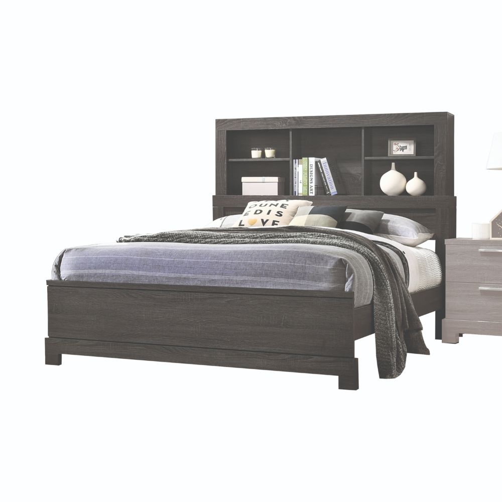 ACME Lantha Gray Oak Eastern King Bed Model 22027EK