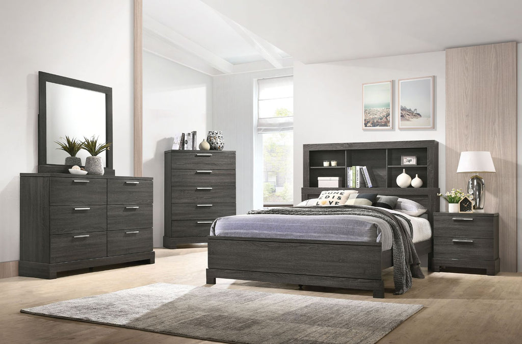 ACME Lantha Gray Oak Queen Bed Model 22030Q