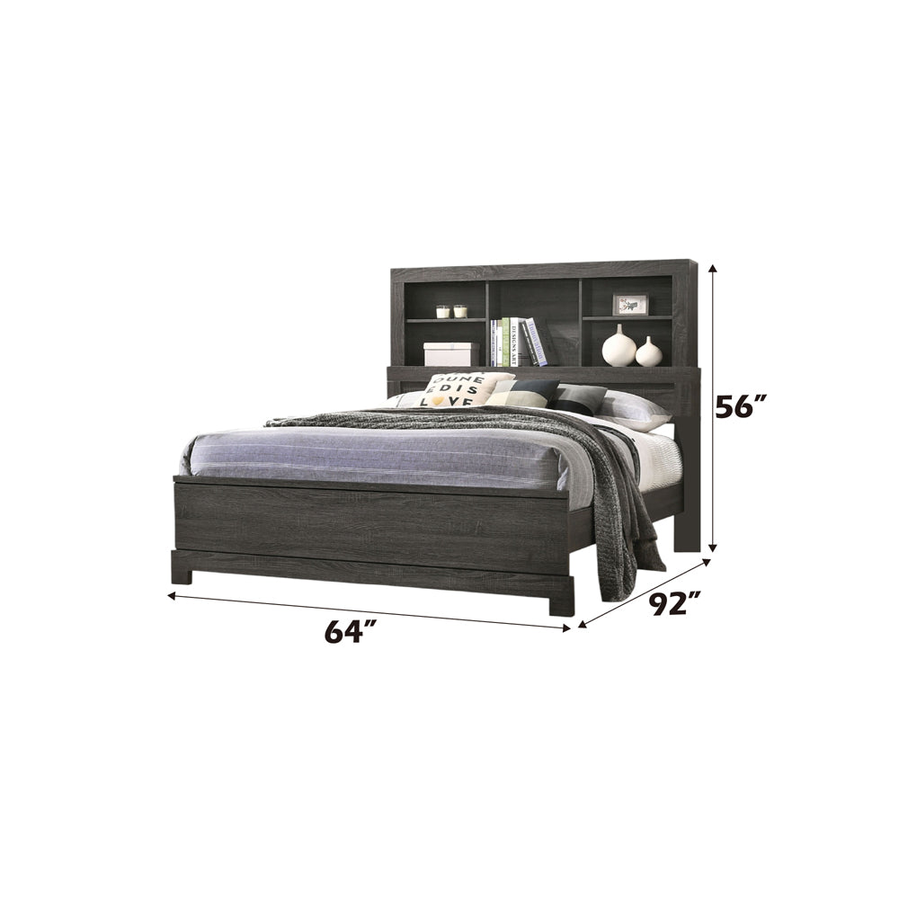 ACME Lantha Gray Oak Queen Bed Model 22030Q