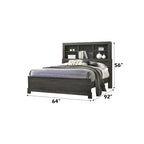 ACME Lantha Gray Oak Queen Bed Model 22030Q