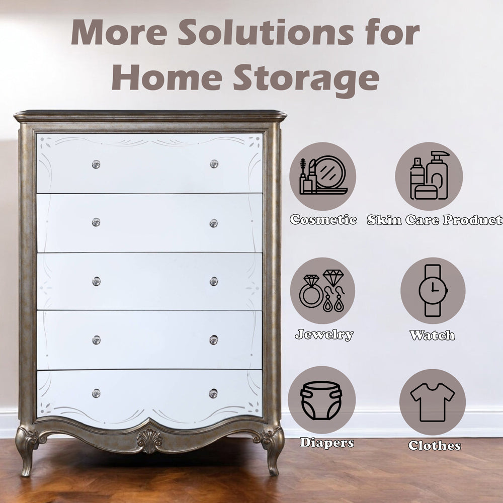 ACME Esteban Antique Champagne Chest Model 22206