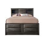 ACME Ireland Gray Oak Eastern King Bed with Storage Model 22696EK