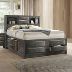 ACME Ireland Gray Oak Full Bed with Storage Model 22710F