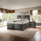ACME Ireland Gray Oak Full Bed with Storage Model 22710F