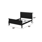 ACME Louis Philippe Black Eastern King Bed Model 23727EK