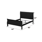 ACME Louis Philippe Black Queen Bed Model 23730Q