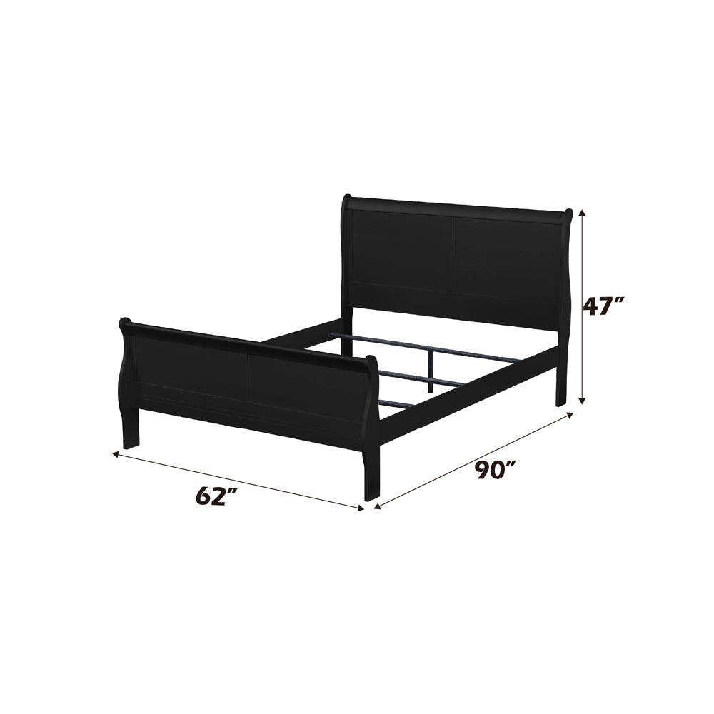 ACME Louis Philippe Black Queen Bed Model 23730Q