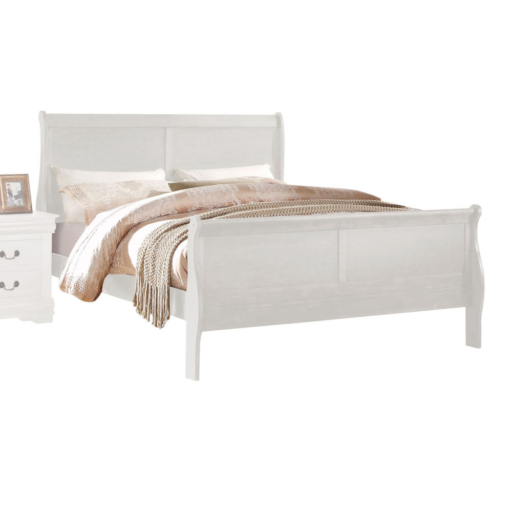 ACME Louis Philippe White Eastern King Bed Model 23827EK