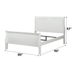 ACME Louis Philippe White Eastern King Bed Model 23827EK