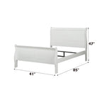 ACME Louis Philippe White Twin Bed Model 23845T