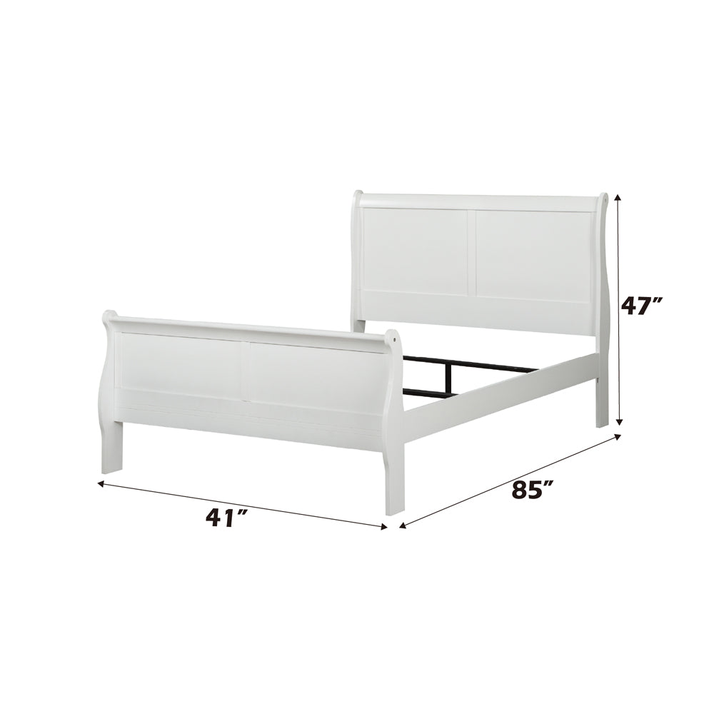 ACME Louis Philippe White Twin Bed Model 23845T