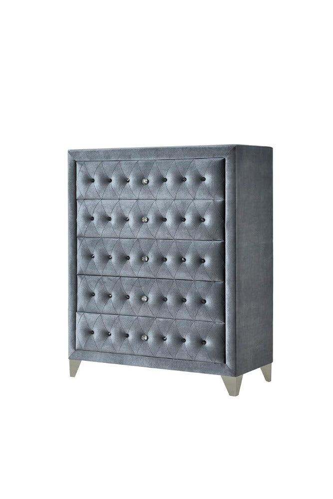 ACME Dante Gray Velvet Chest Model 24236