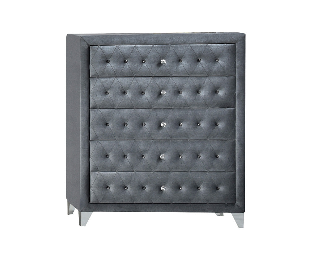 ACME Dante Gray Velvet Chest Model 24236