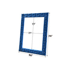ACME Dante Blue Velvet Accent Floor Mirror Model 24238