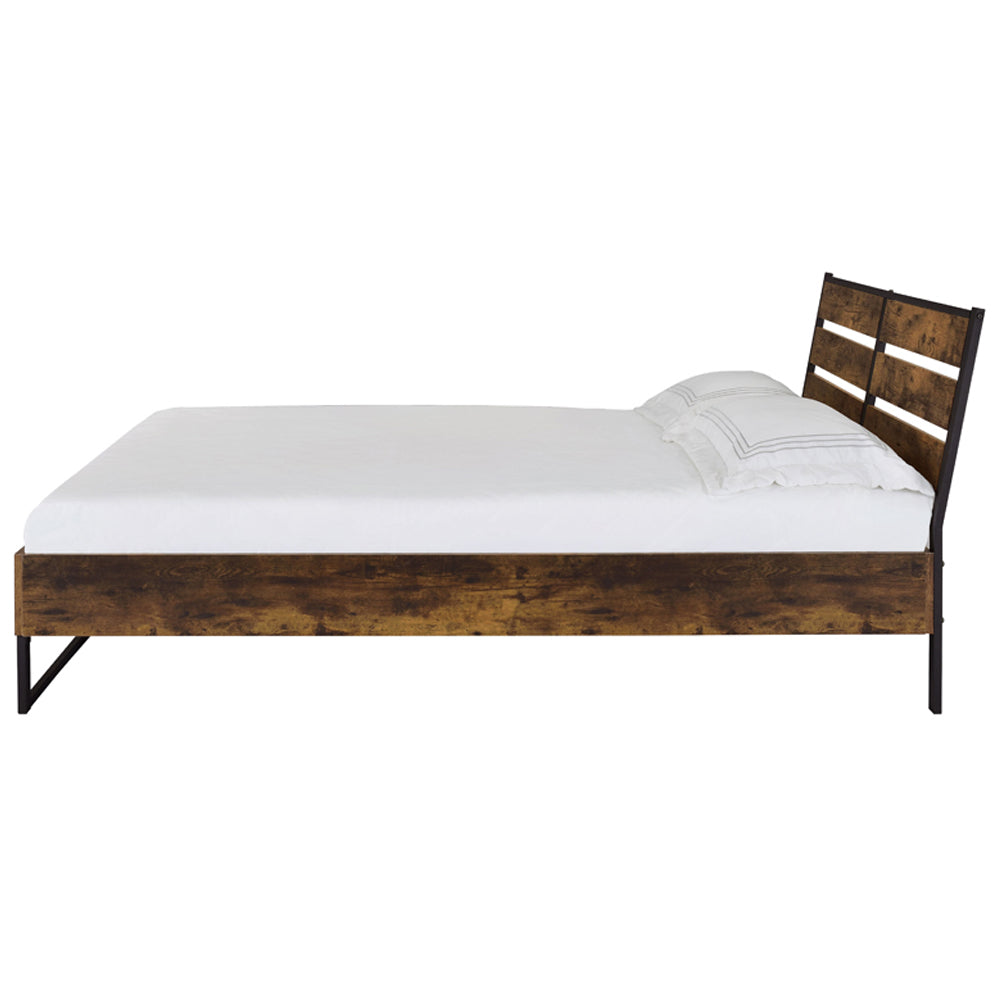 ACME Juvanth Rustic Oak & Black Eastern King Bed Model 24247EK