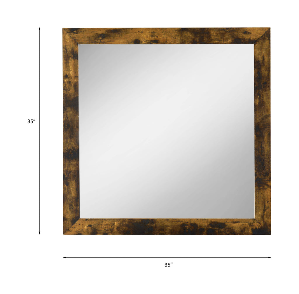 ACME Juvanth Rustic Oak Mirror Model 24264