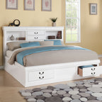 ACME Louis Philippe III White Queen Bed with Storage Model 24490Q