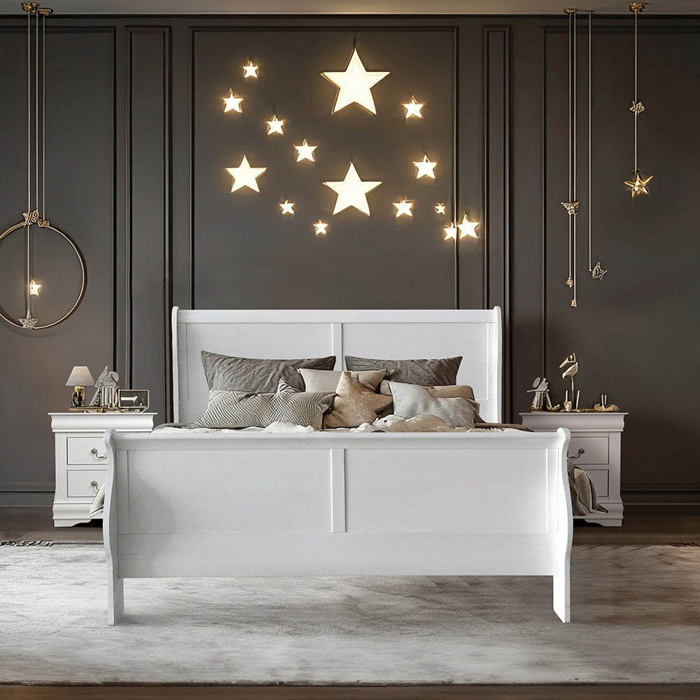 ACME Louis Philippe III White Eastern King Bed Model 24497EK