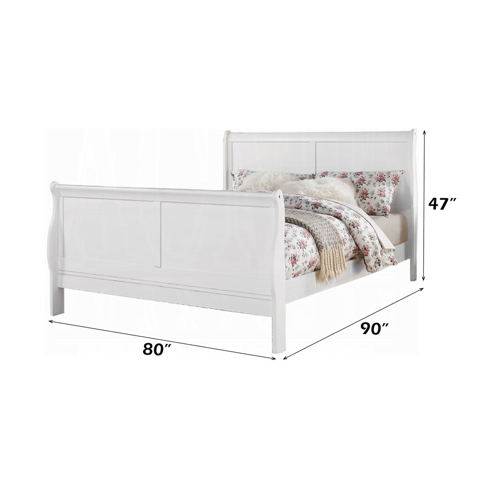 ACME Louis Philippe III White Eastern King Bed Model 24497EK