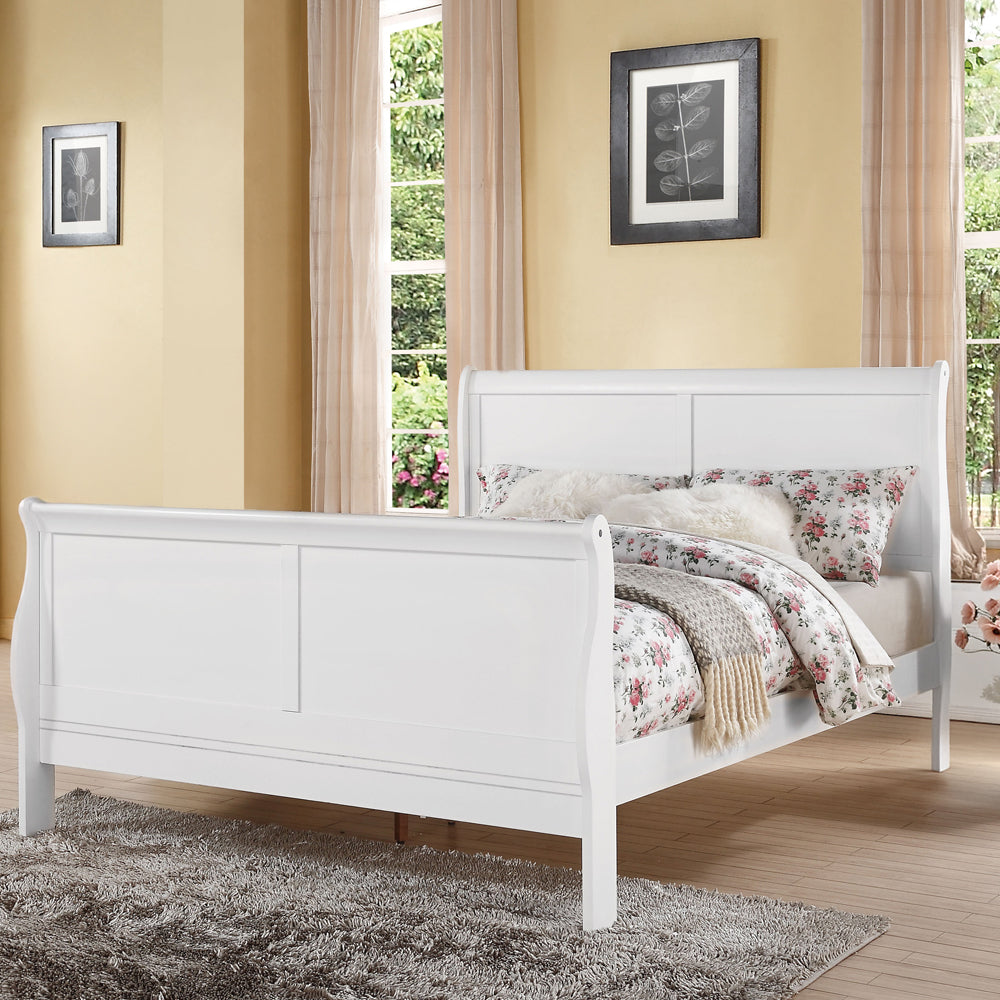 ACME Louis Philippe III White Queen Bed Model 24500Q