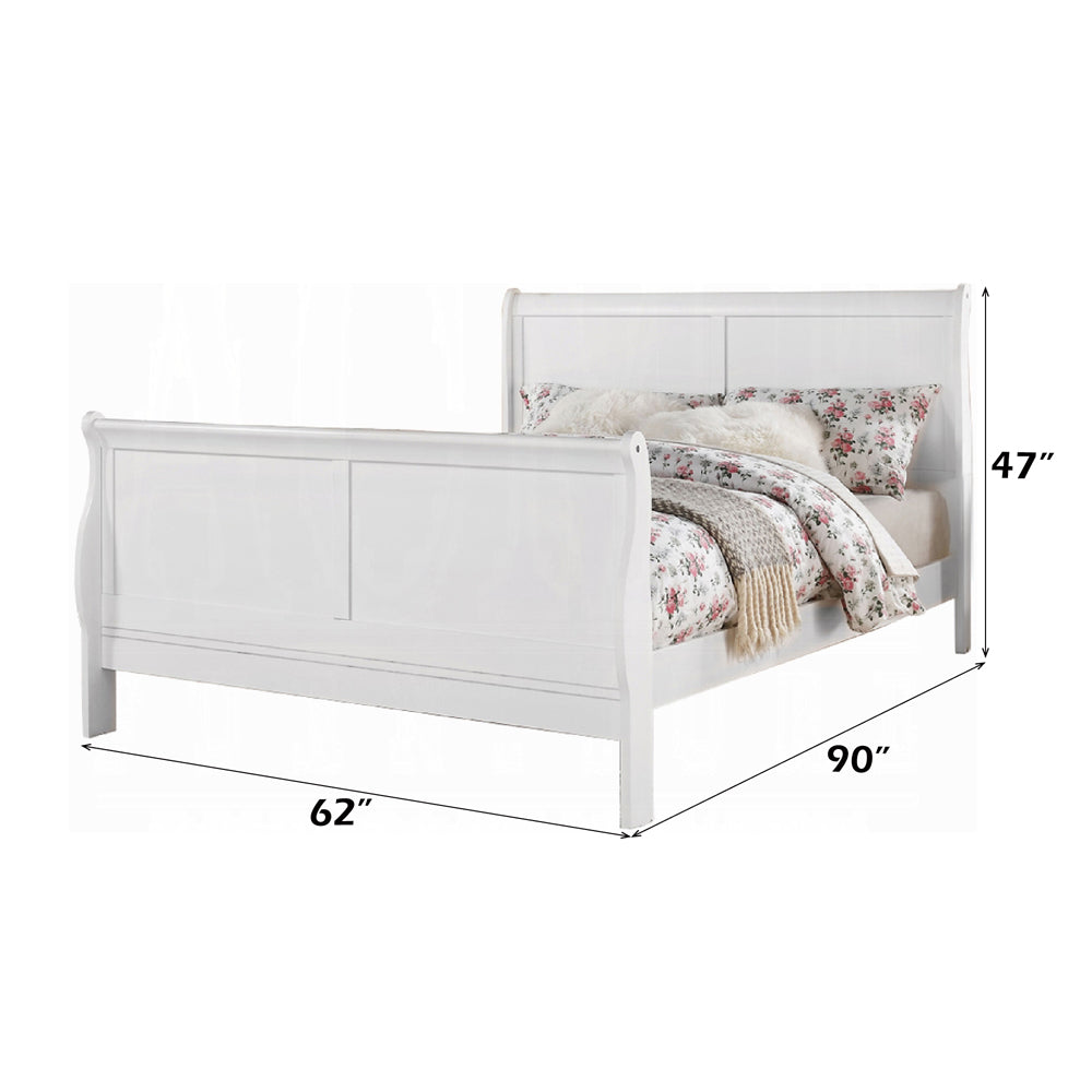 ACME Louis Philippe III White Queen Bed Model 24500Q