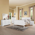 ACME Louis Philippe III White Queen Bed Model 24500Q