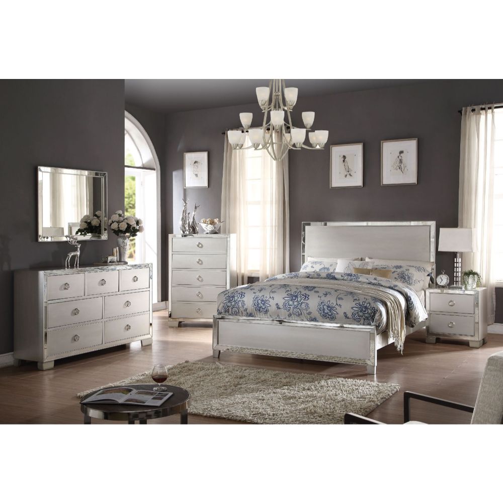 ACME Voeville II Platinum Queen Bed Model 24840Q