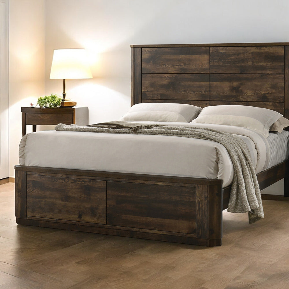 ACME Elettra Rustic Walnut Eastern King Bed Model 24847EK