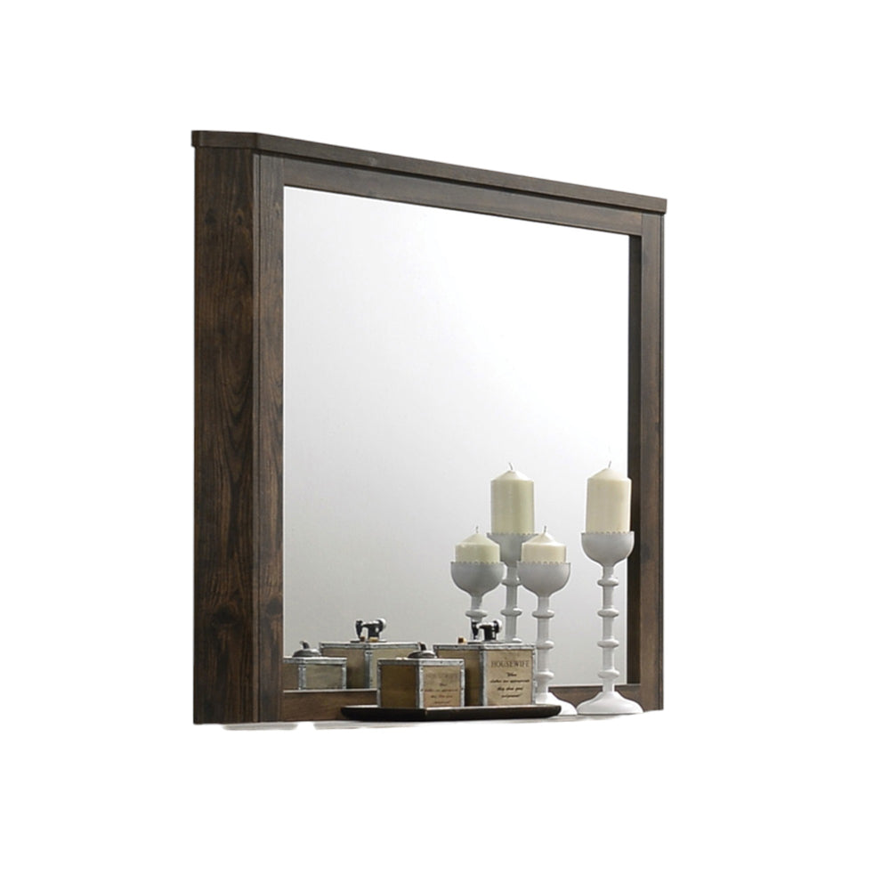 ACME Elettra Rustic Walnut Mirror Model 24854
