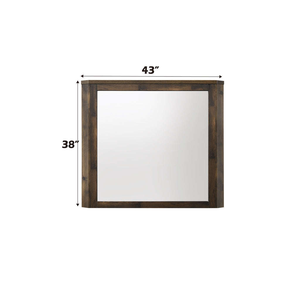 ACME Elettra Rustic Walnut Mirror Model 24854