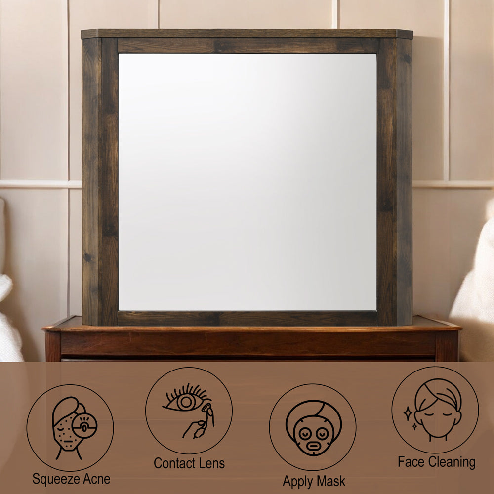 ACME Elettra Rustic Walnut Mirror Model 24854