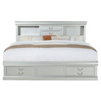 ACME Louis Philippe III Platinum Queen Bed with Storage Model 24920Q