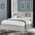 ACME Louis Philippe III Platinum Queen Bed with Storage Model 24920Q