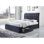 ACME Drorit Dark Gray Fabric Eastern King Bed with Storage Model 25677EK