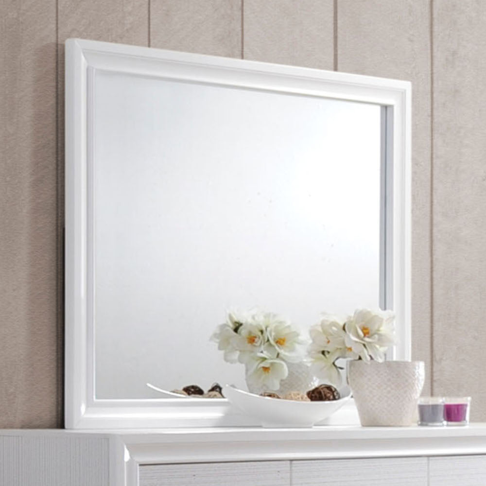 ACME Naima White Mirror Model 25774