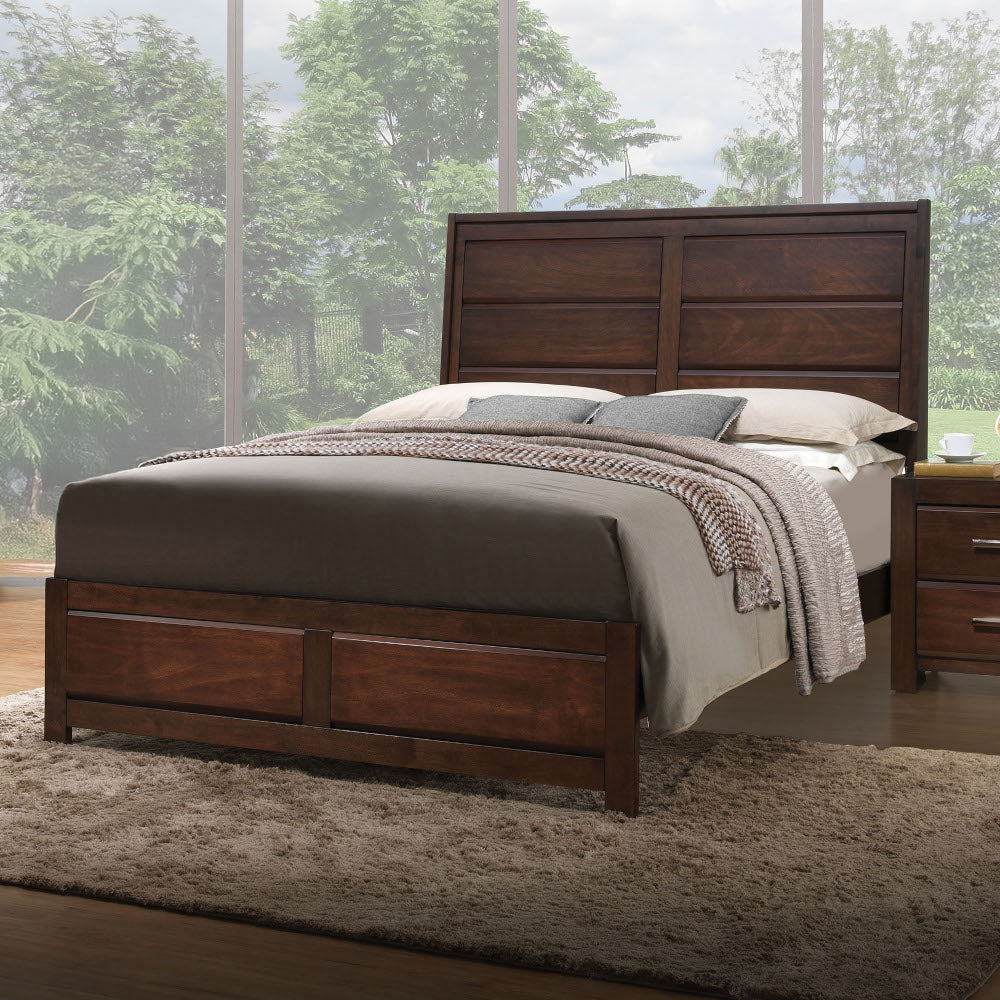 ACME Oberreit Walnut Eastern King Bed Model 25787EK
